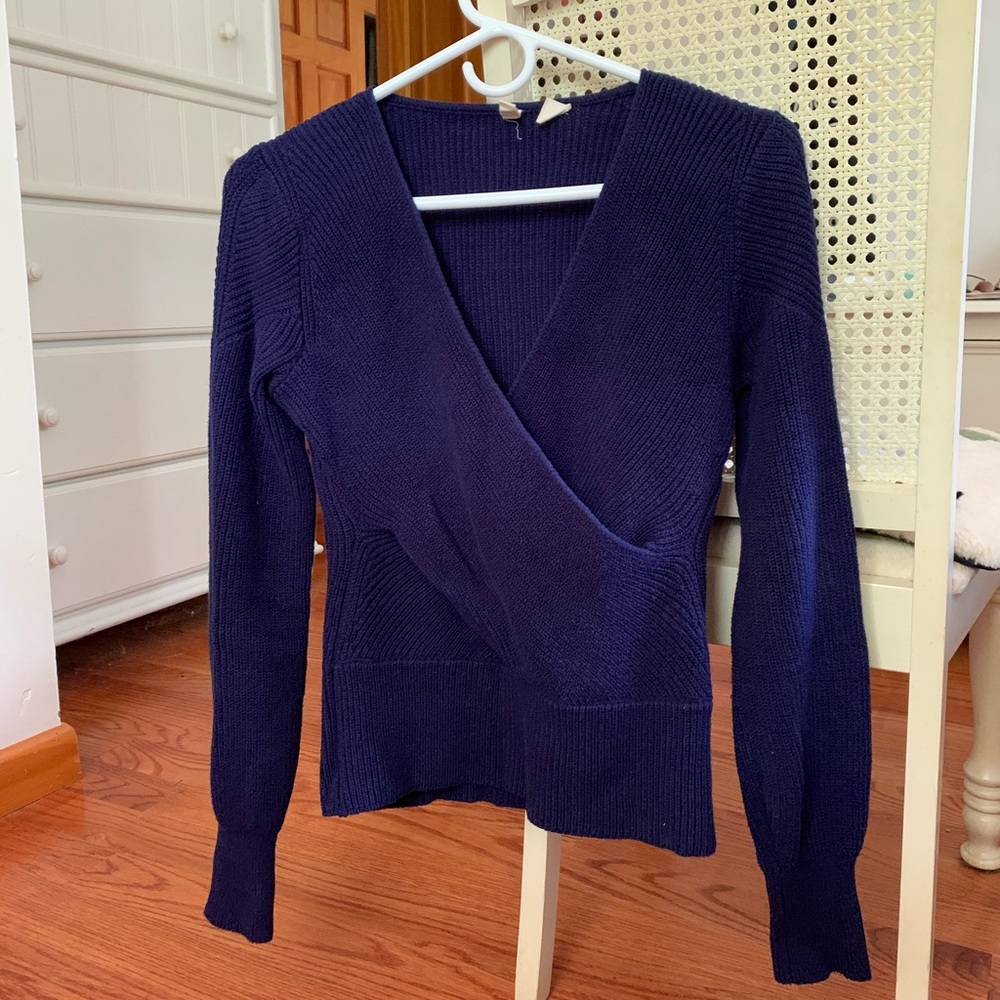 Anthropologie Navy Blue Sweater - Like New!